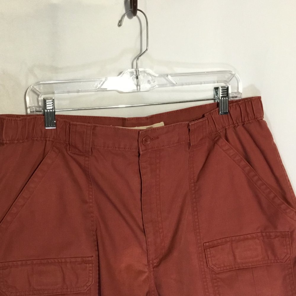 Savane Men's Elastic Waist Cotton Cargo Shorts Size 36 - Picture 3 of 6